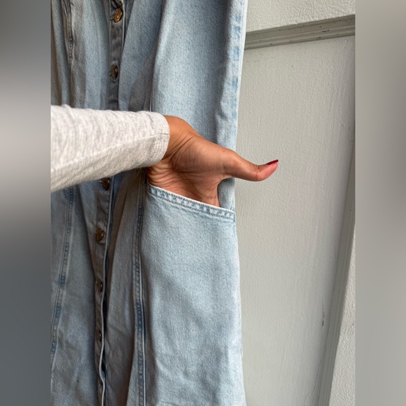 Levi's Light Blue Button-Down Mini Dress - Picture 7 of 11